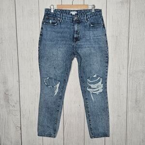 Good American Classic Slim Straight Jeans, GC999T, sz 12/31